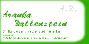 aranka wallenstein business card